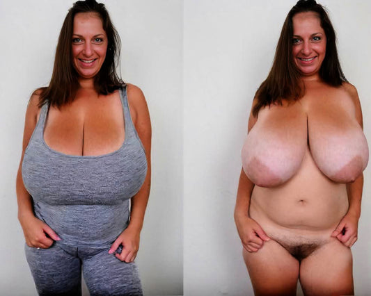 Glossy 8x10 Busty Nude Sexy Girl Next Door On/Off S86717