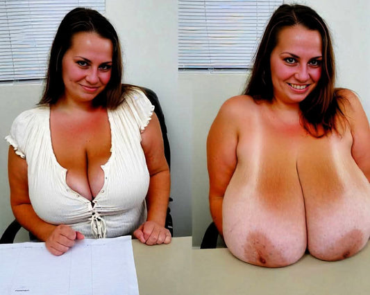 Glossy 8x10 Busty Nude Sexy Girl Next Door On/Off S86852